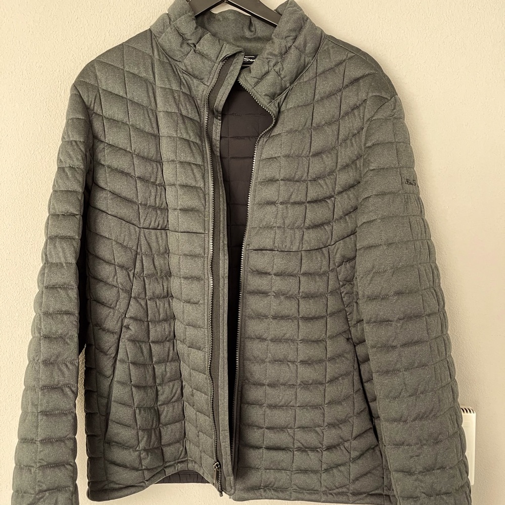 Ben Sherman - Puffy Jacket- Green -Polyester outer - nylon + spandex - Large